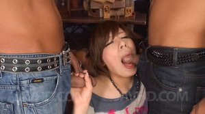 Gang AV pleased to share with you xxx gallery with Ririsu Ayaka in amazing threesome scene